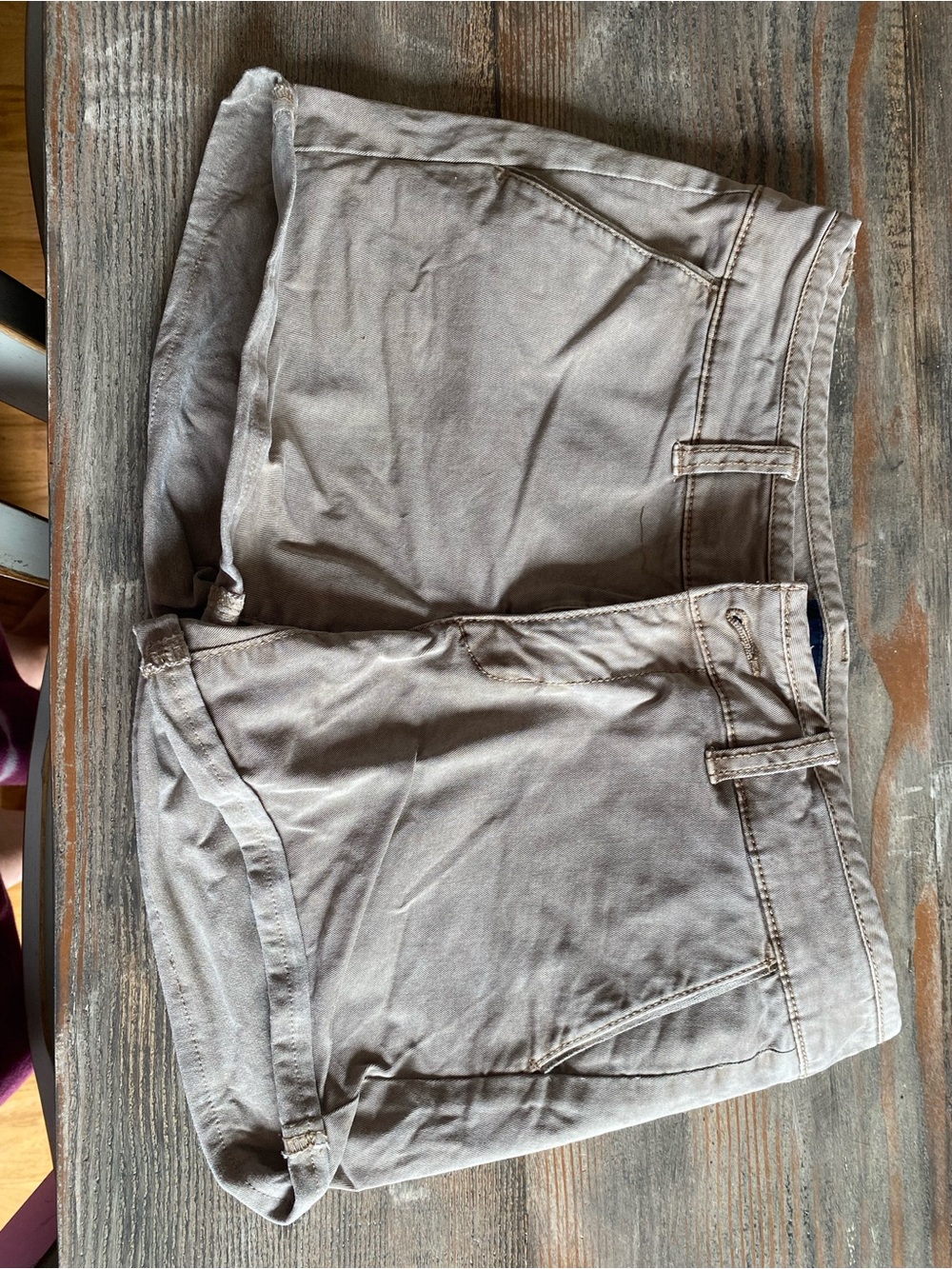 American Eagle Outfitters Women's Jean Shorts in Light Taupe